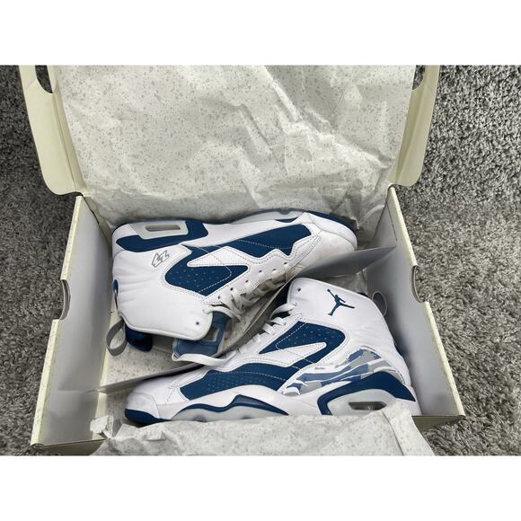 Jordan Jumpman MVP Mens 9.5 Retro Hi Top Basketball Shoes White Industrial Blue main image 11